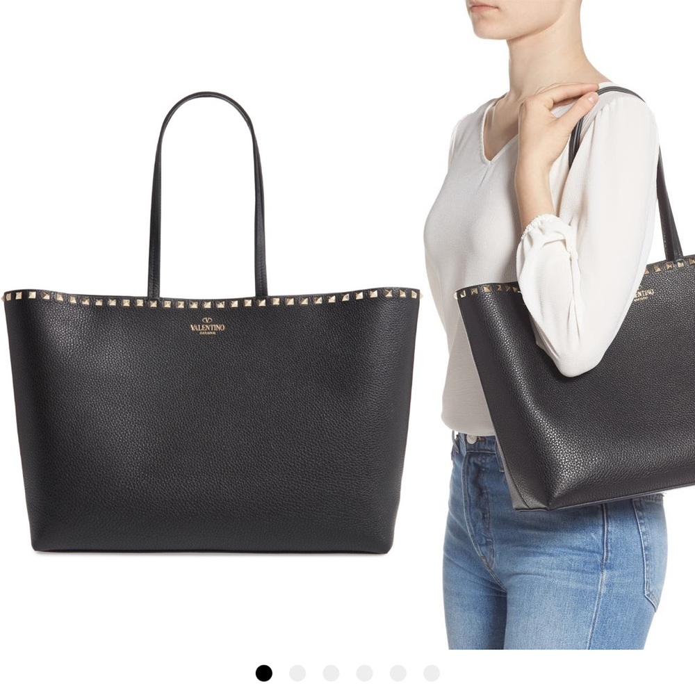 VALENTINO GARAVANI Rockstud Leather Tote